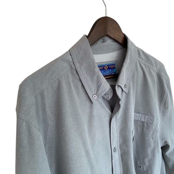 XCaster by Tallwoods Gray Button Down Fishing Shirt - XXL - Picture 2 of 4